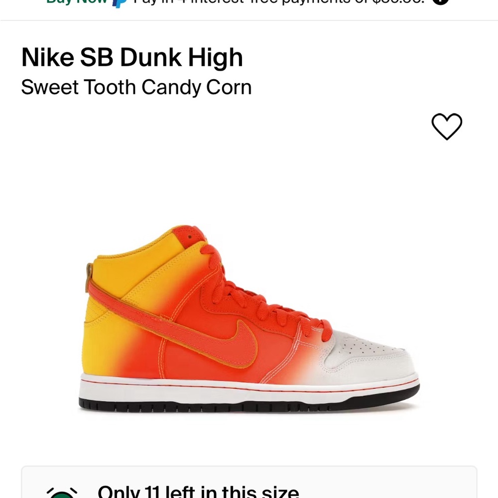 Candy corn Nike dunk high